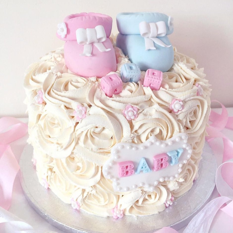 Торт для новорожденных двойняшек