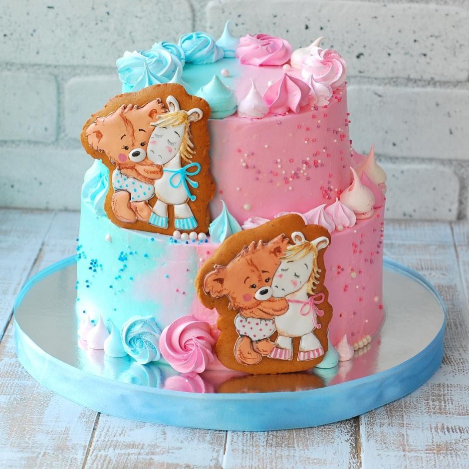 Детский торт двойняшкам