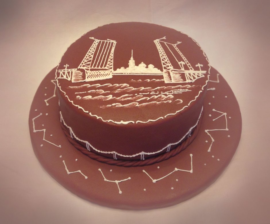Торт декор города