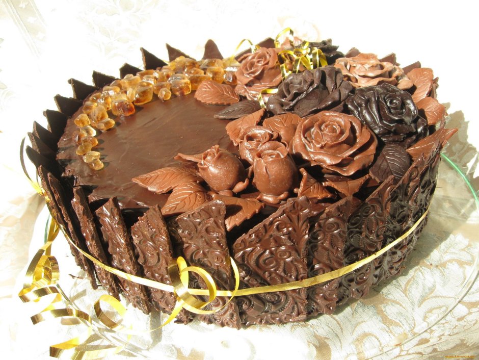 Шоколадный торт обои