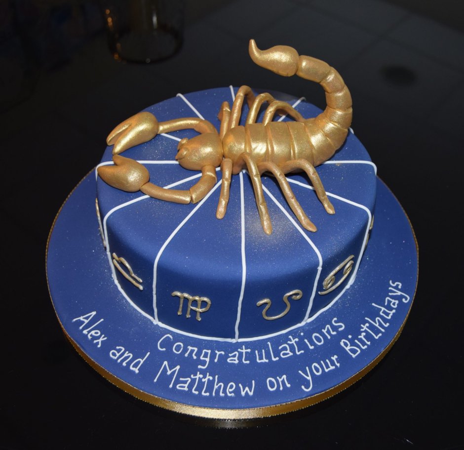 Торт со скорпионом на день рождения