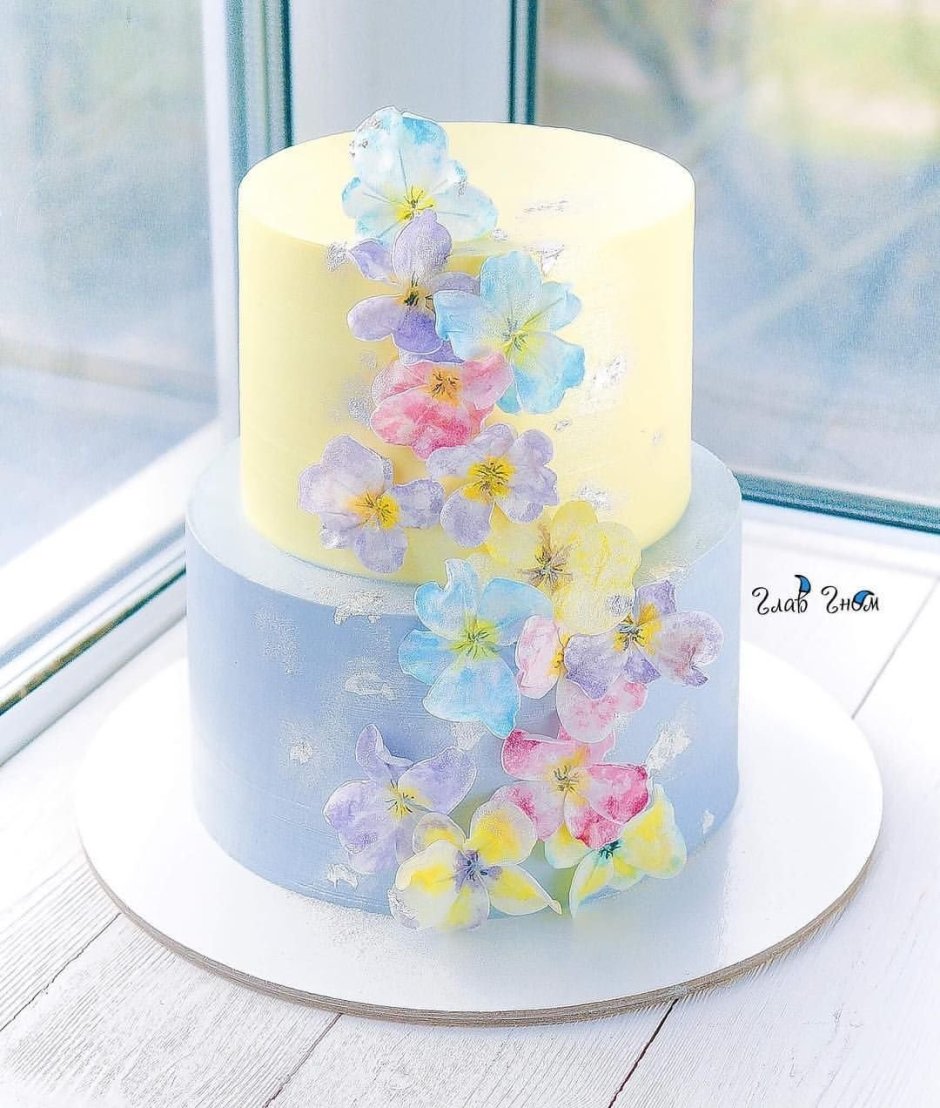 Цветы на вафельной бумаге для торта