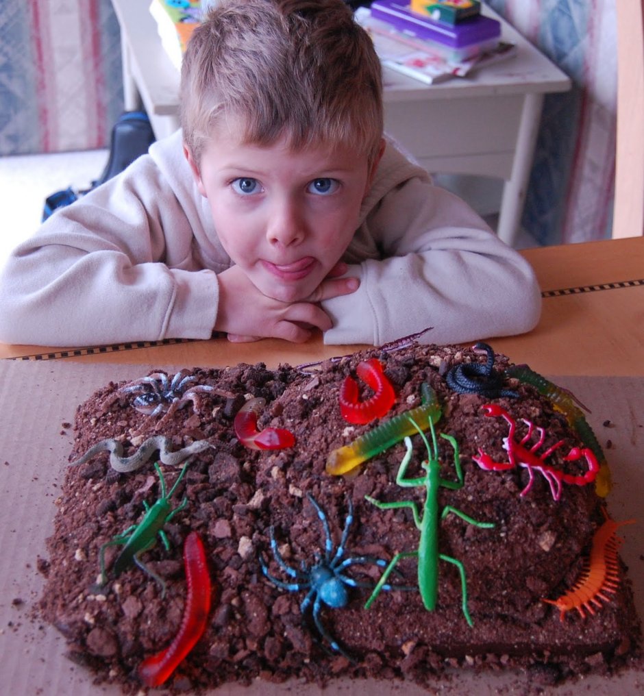 Торт с насекомыми для мальчика