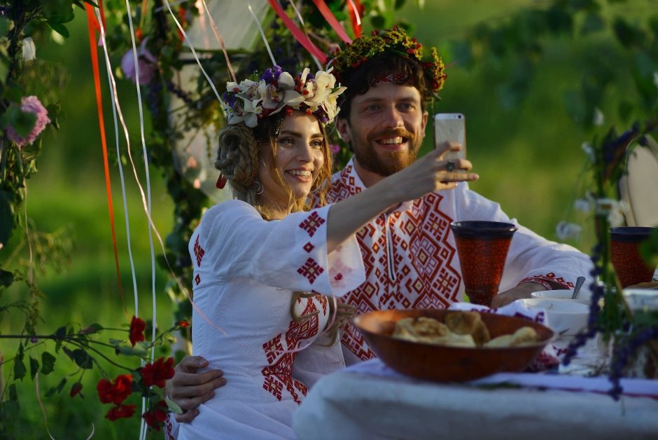 Свадебная церемония в русском стиле