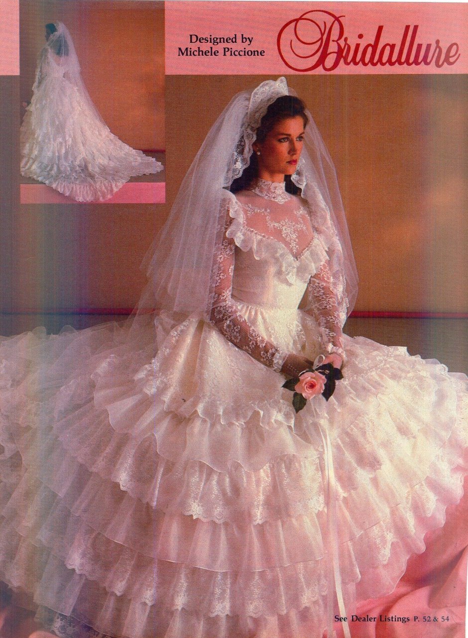 Свадебные платья 1980 годов