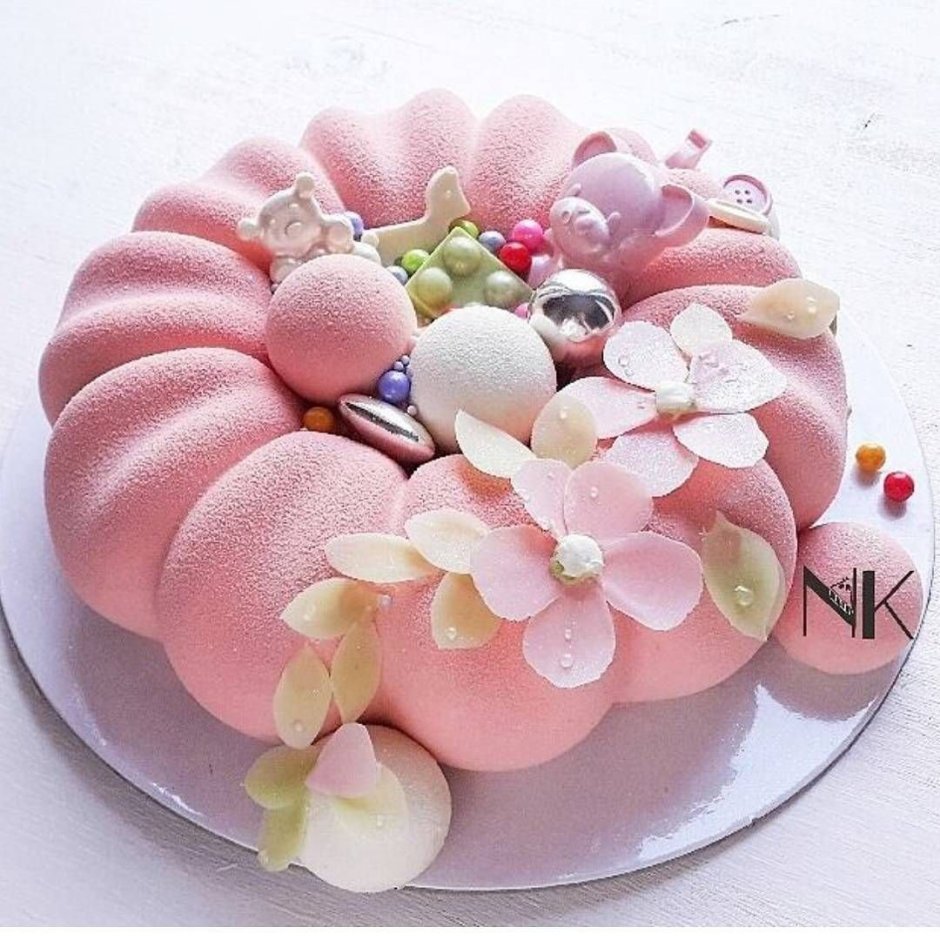 Муссовые торты с цветами