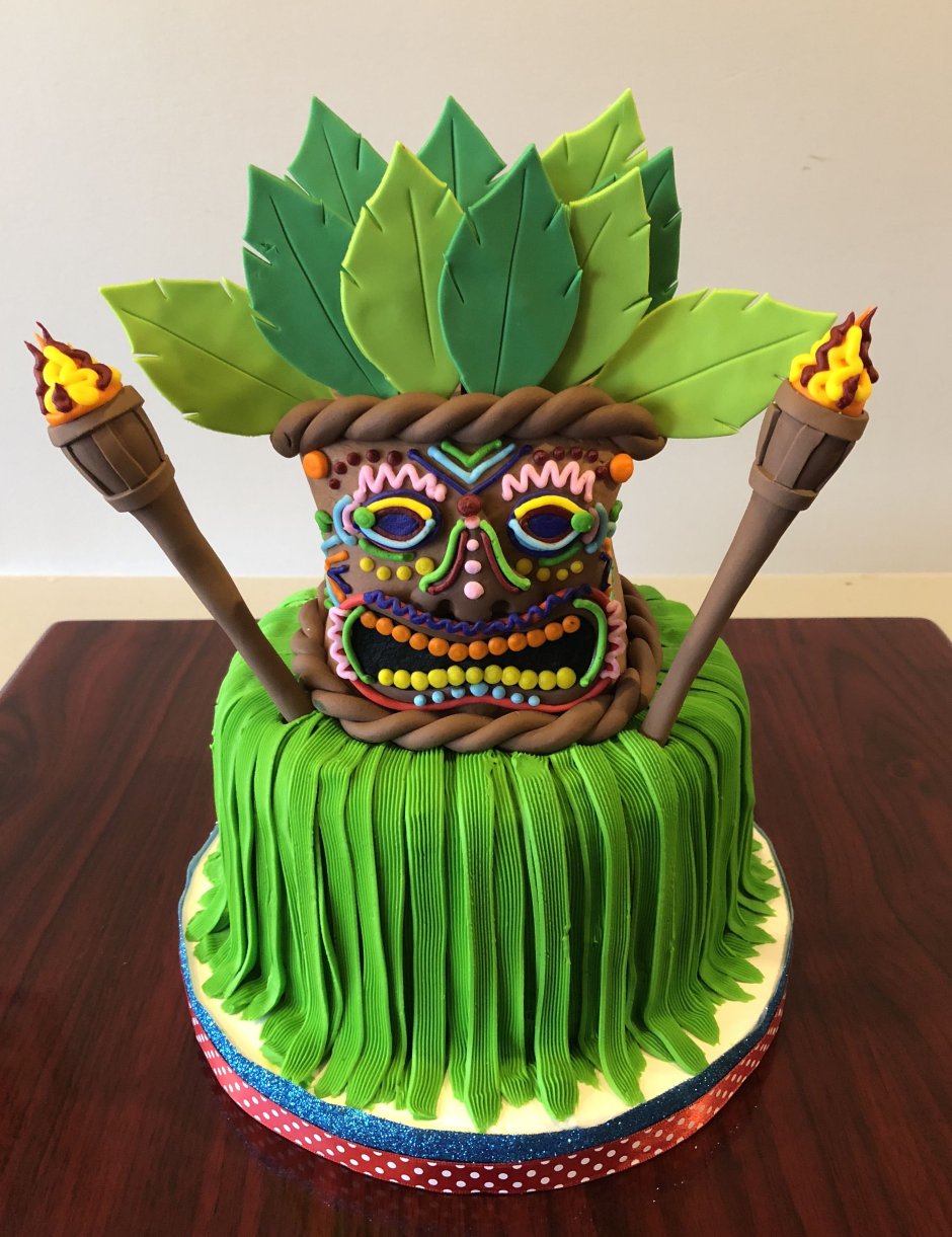 Торт на гавайскую тему