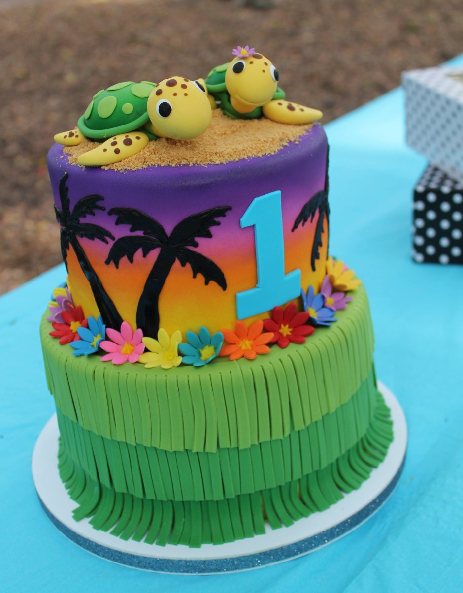 Свадебный торт в гавайском стиле