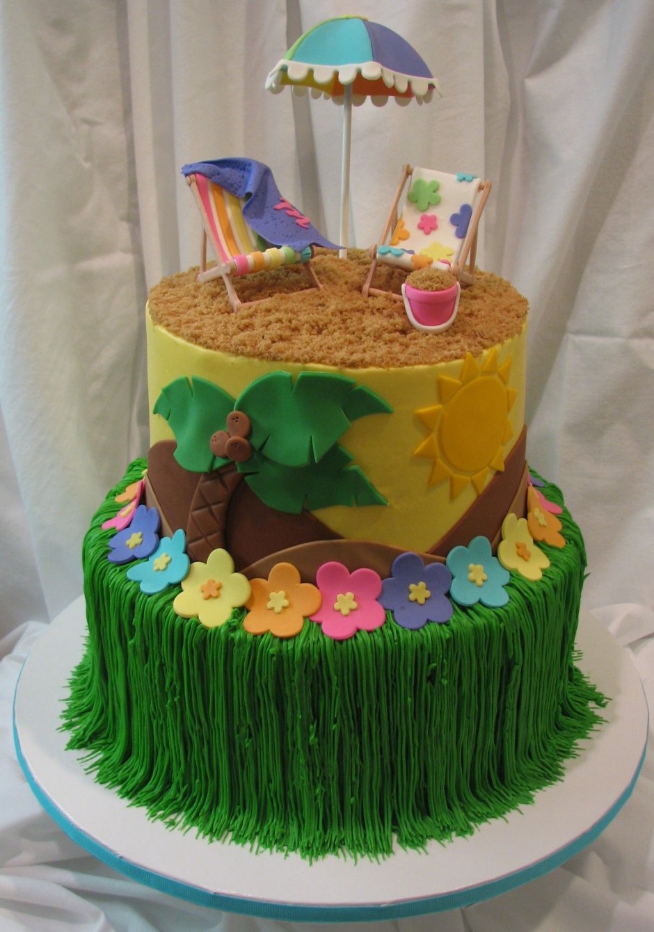 Торт с гавайской тематикой