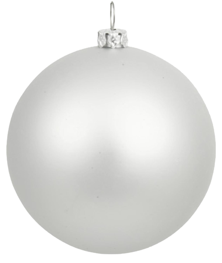 Белый елочный шар
