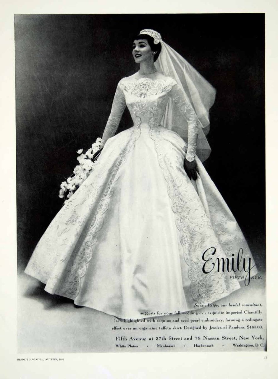 Свадебные платья 50х годов 20 века