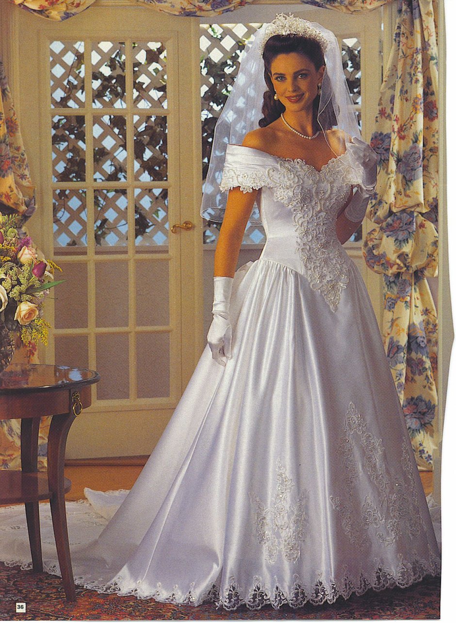 Свадебные платья в стиле ретро 90