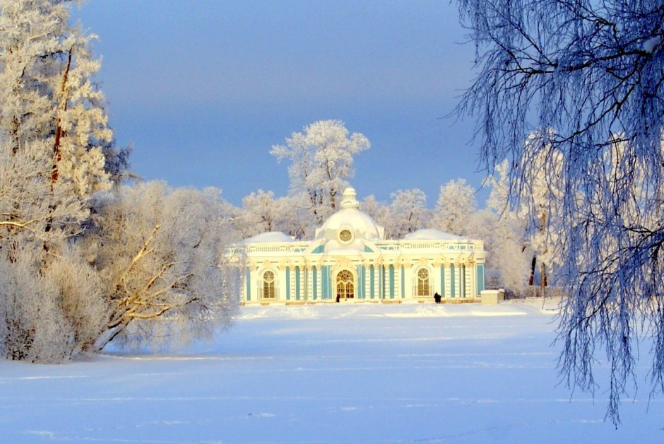 Пушкин Екатерининский парк зимой