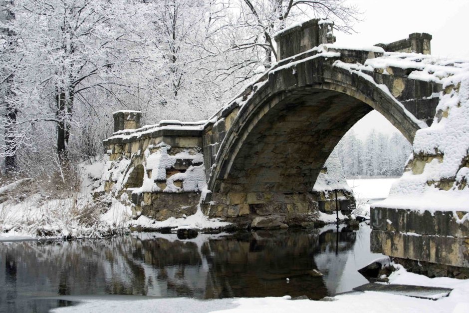 Гатчина Гатчинский парк зимой
