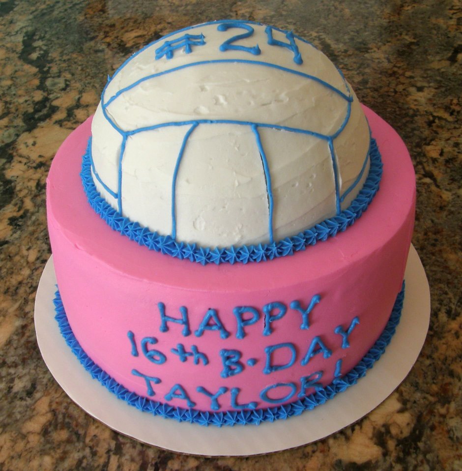 Торт с волейбольной сеткой