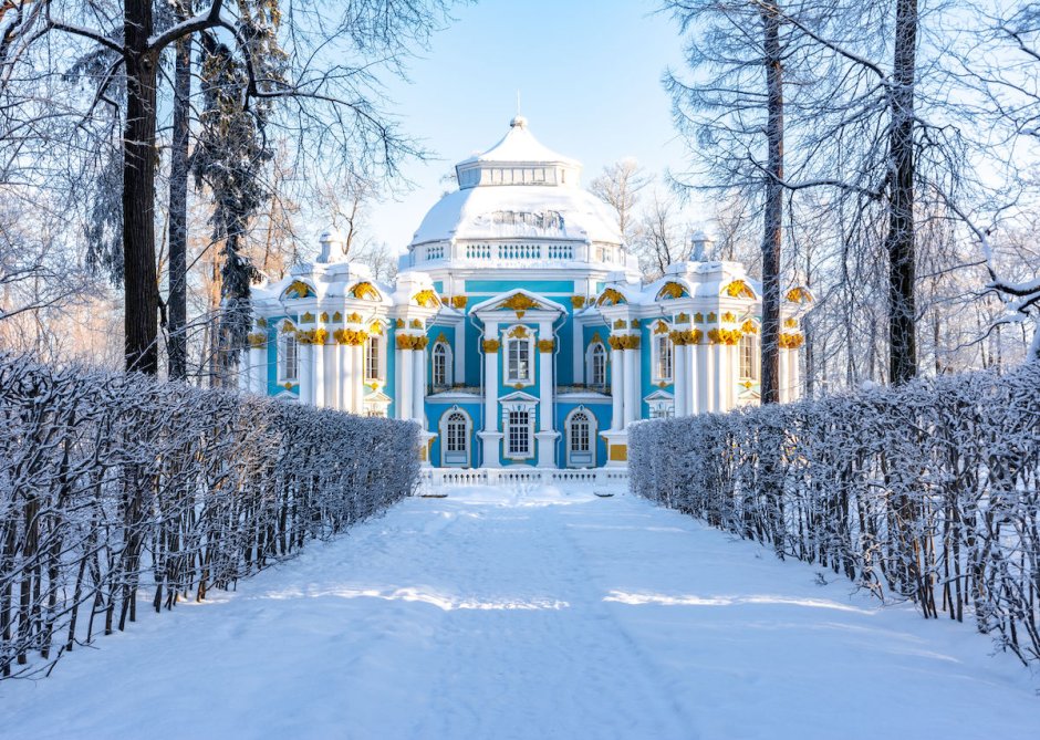 Пушкин Царское село Санкт-Петербург зимой
