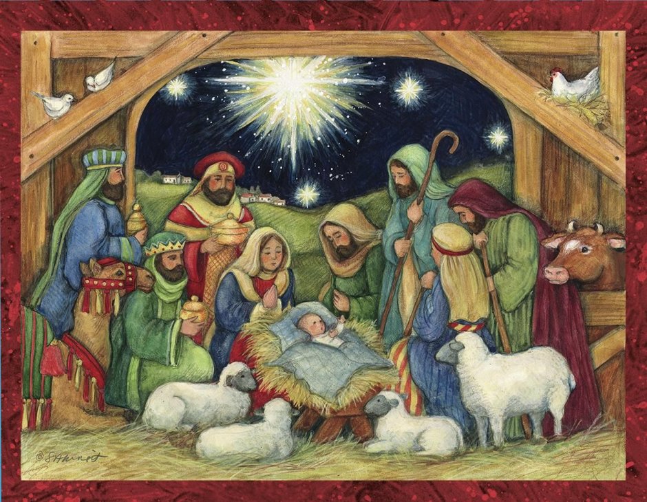 Рождественский вертеп пастухи