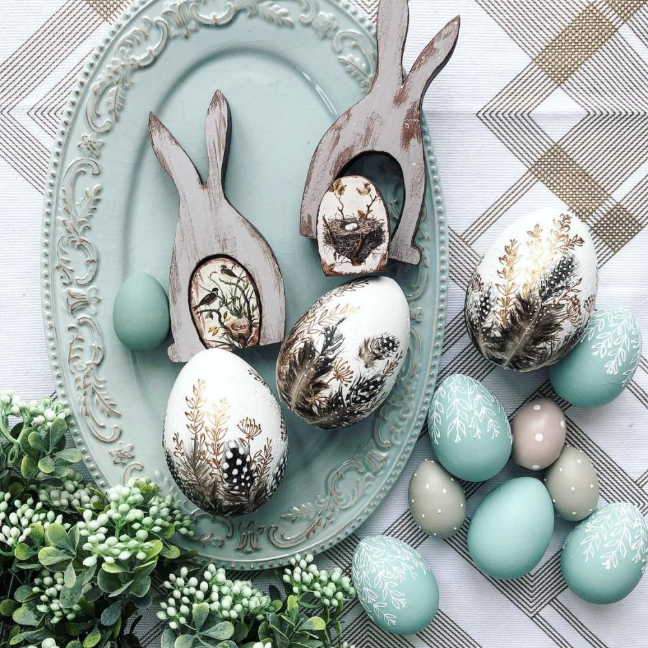 Перепелиные яйца на Пасху декор