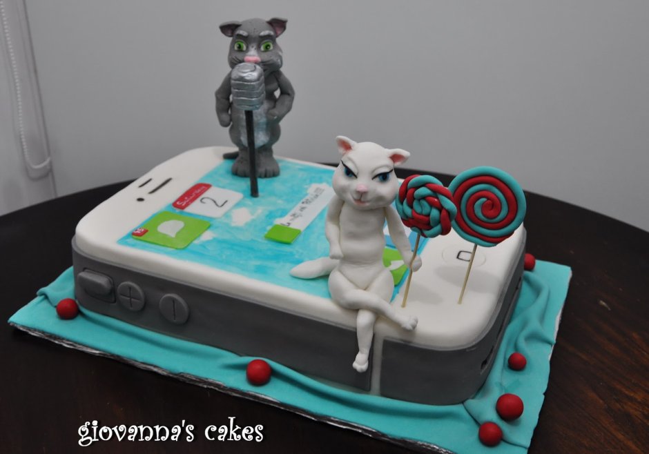 Торт кот том и Анжела