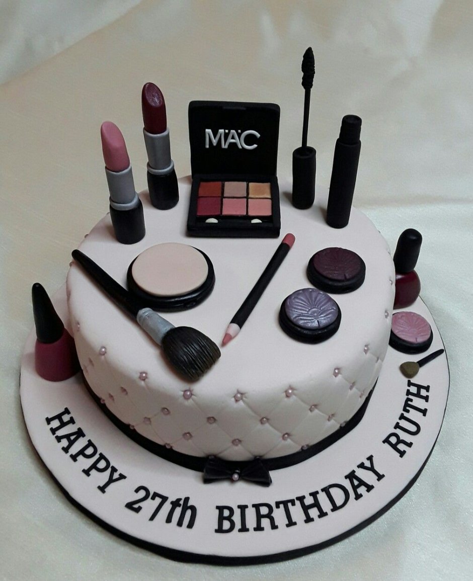 Торт на день рождения видео косметики
