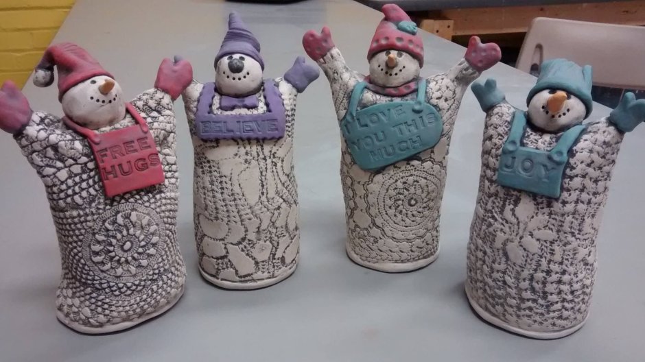 Керамические сувениры ручной работы к новому году
