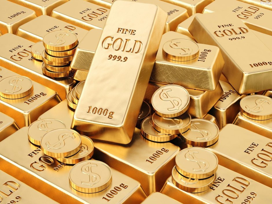 Золото слитки и монеты