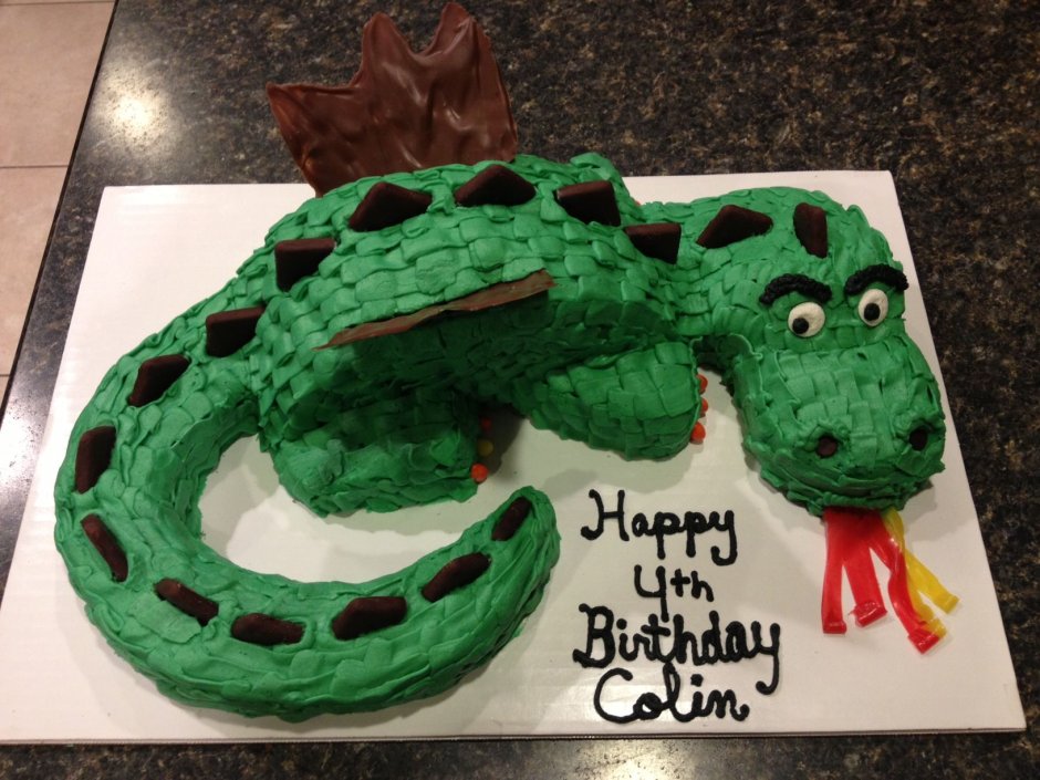 Торт на день рождения дракон