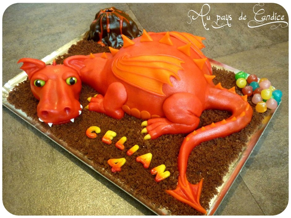 3д торт дракон