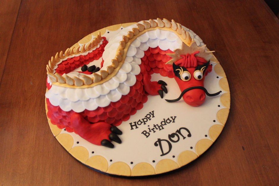 Торт с китайским драконом