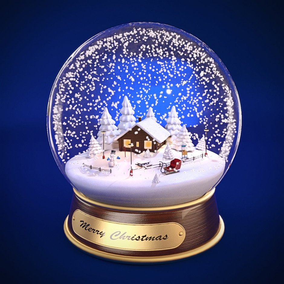 Снежный шар Сноуболл Merry Christmas