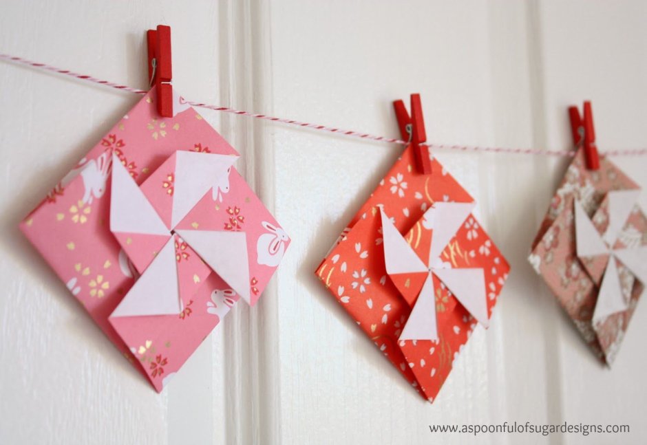 Рождественский венок оригами схема