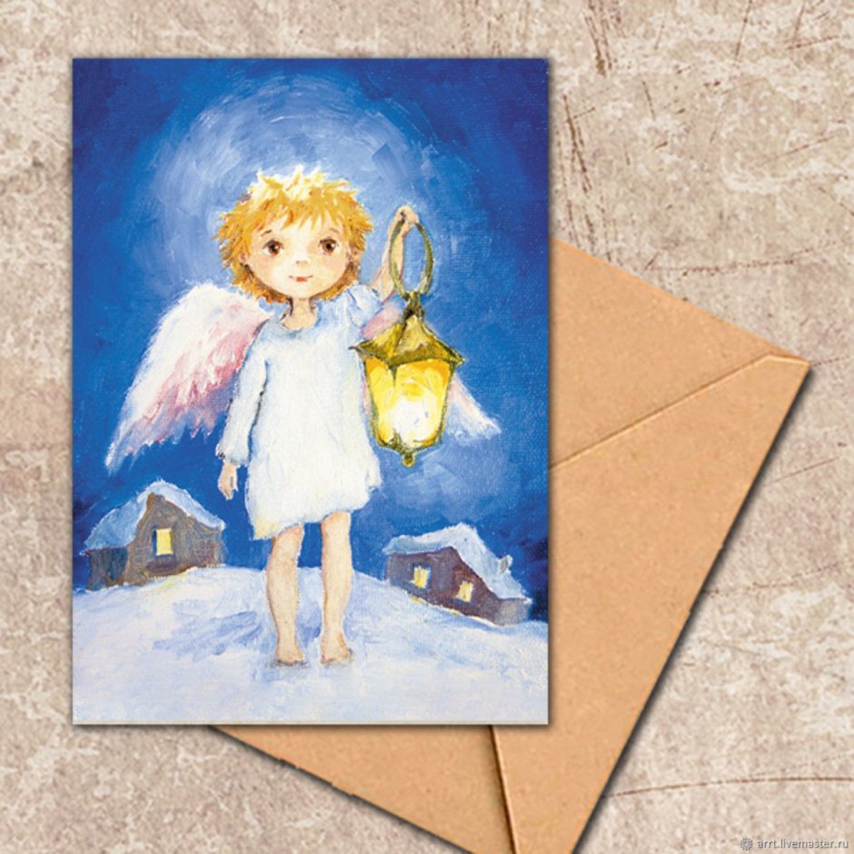 Рождественские ангелочки открытки