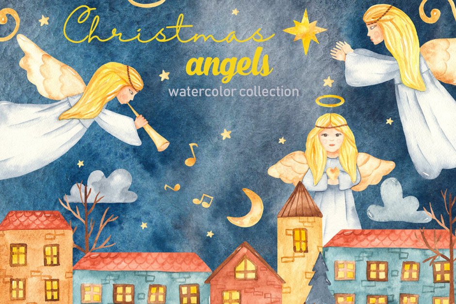 Ангел на Рождество картины художников
