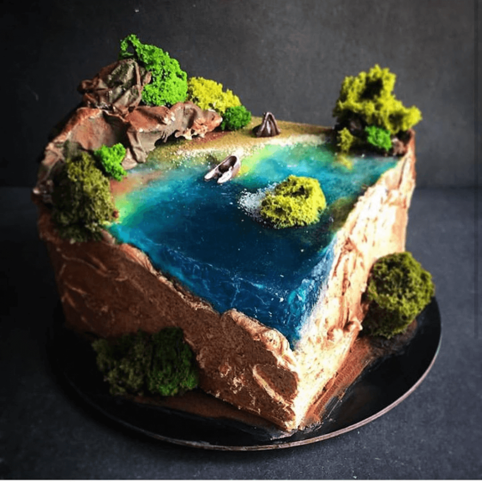 Торт остров с желе