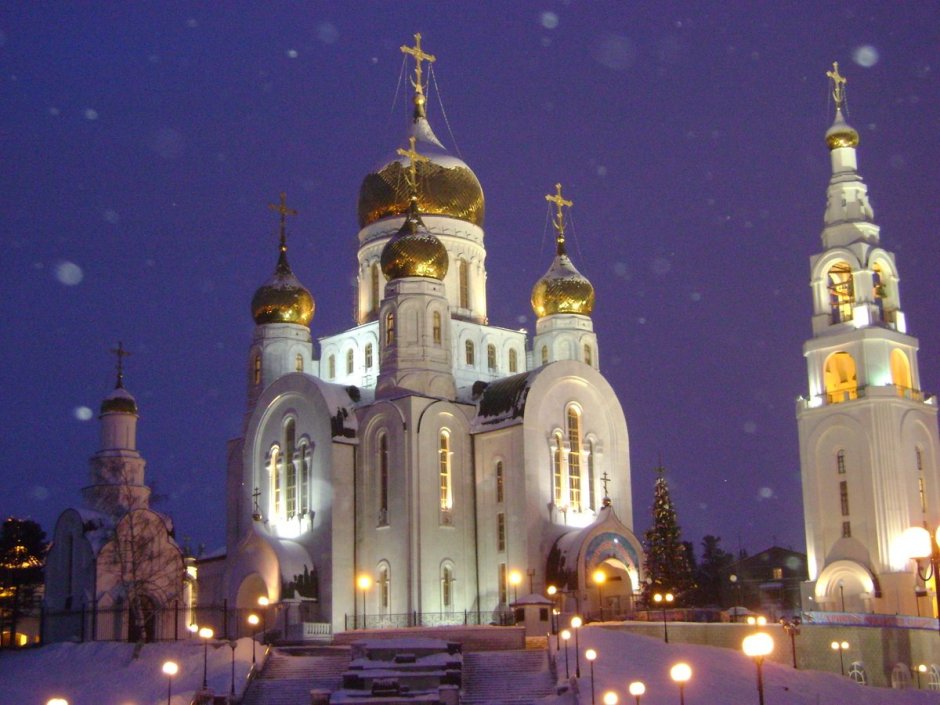Белогорский монастырь Пермский зимой
