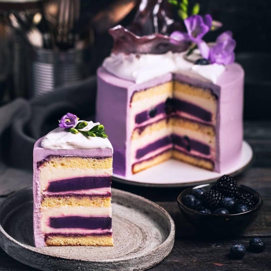 Черничный торт Виктории Мельник