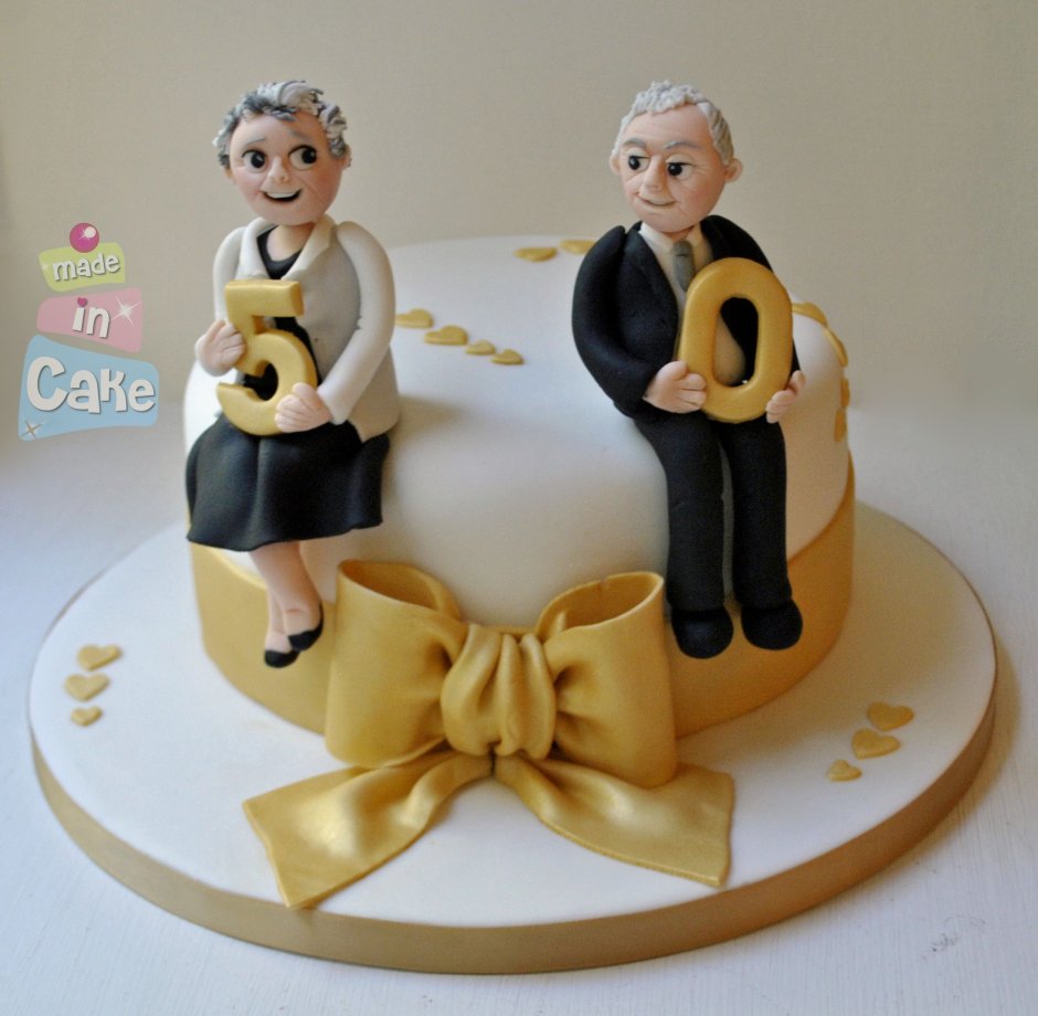 Торт на 50 лет совместной жизни Золотая свадьба