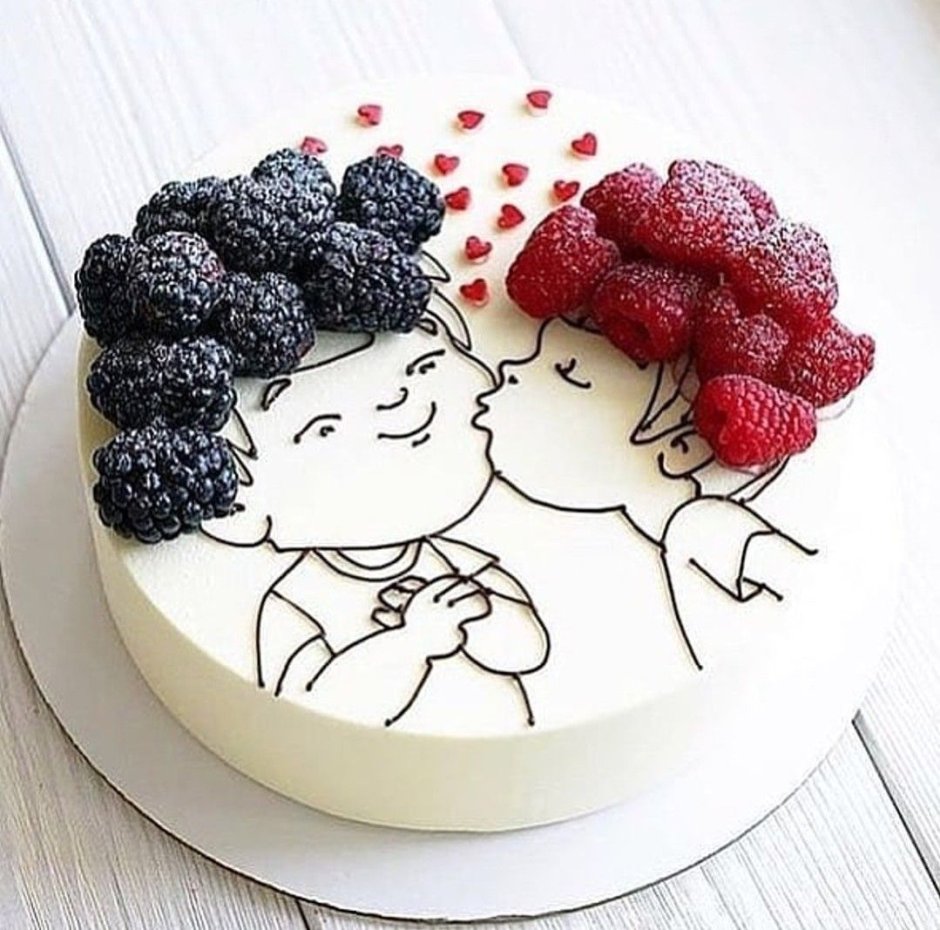 Торт на день влюбленных