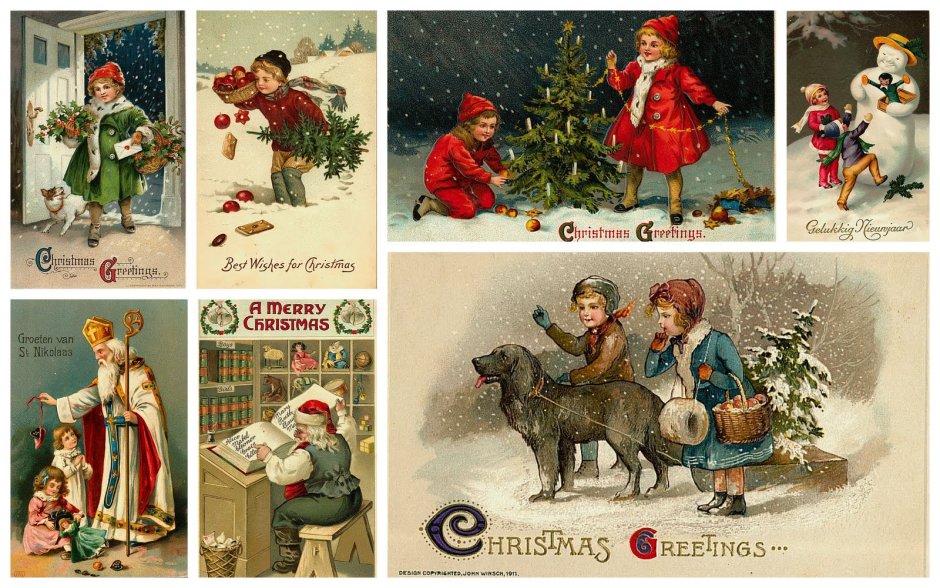 Рождественские ретро марки