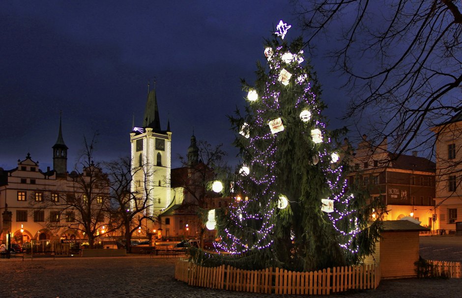 Новогодняя елка в Чехии