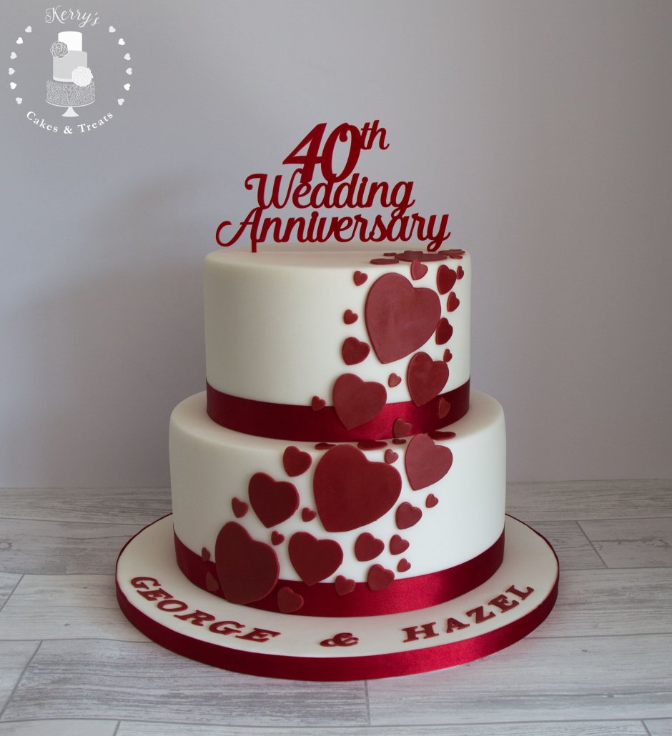 Торт на годовщину свадьбы 40 лет