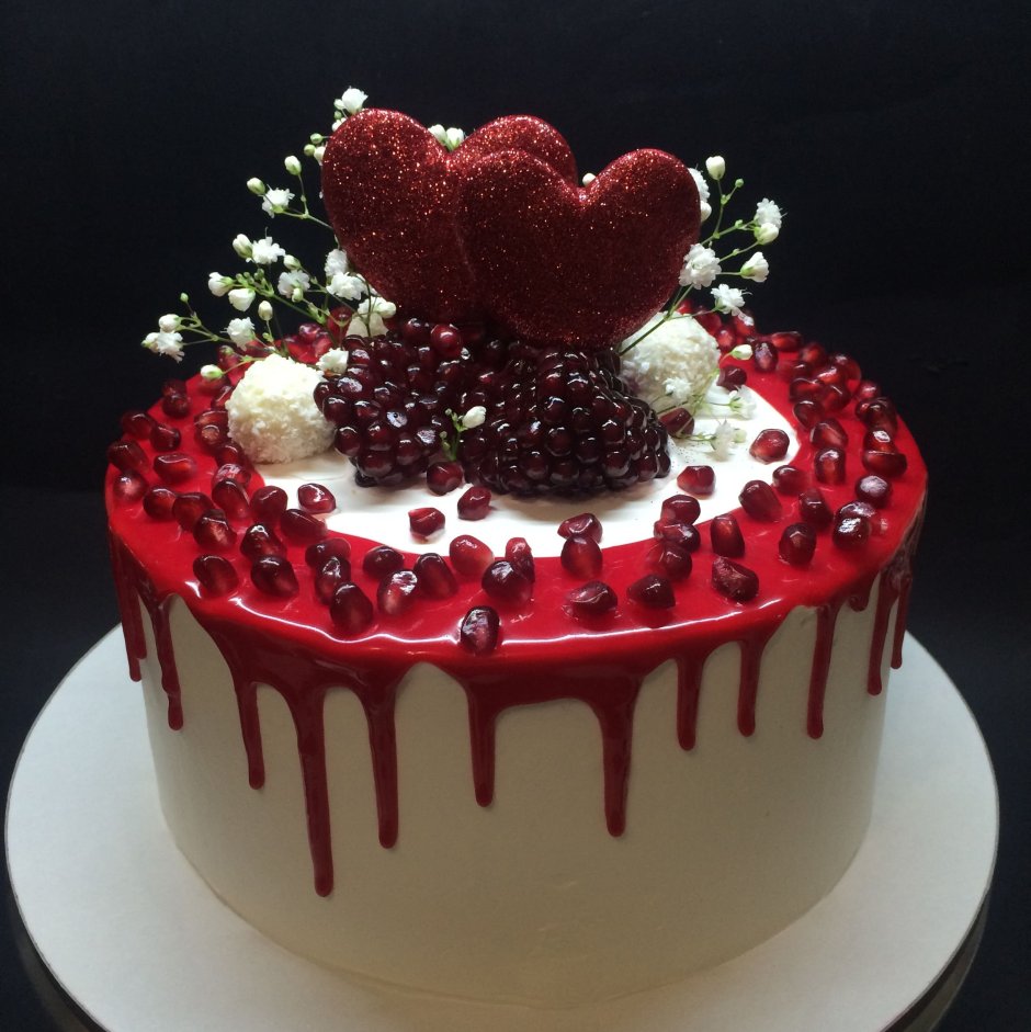 Двухъярусный торт на рубиновую свадьбу