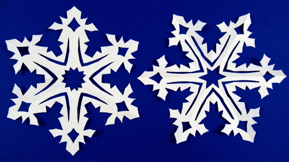 Простые схемы снежинок из бумаги