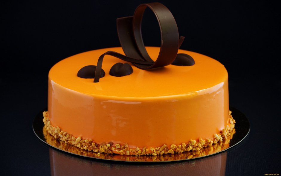 Желто оранжевый торт