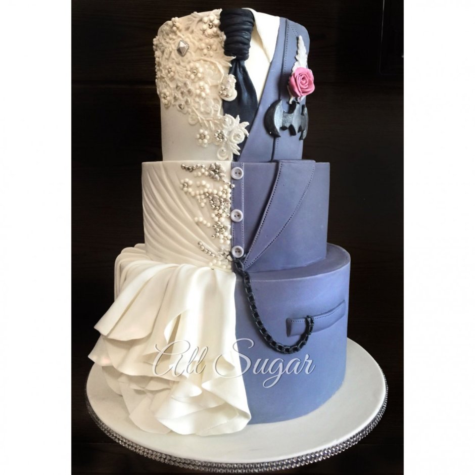 Свадебное платье торт