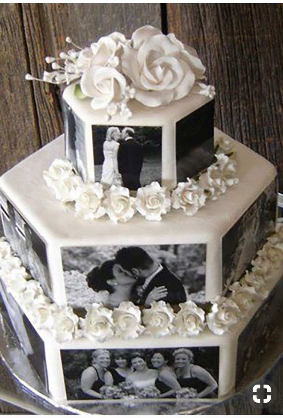 Торт на годовщину свадьбы с фотопечатью
