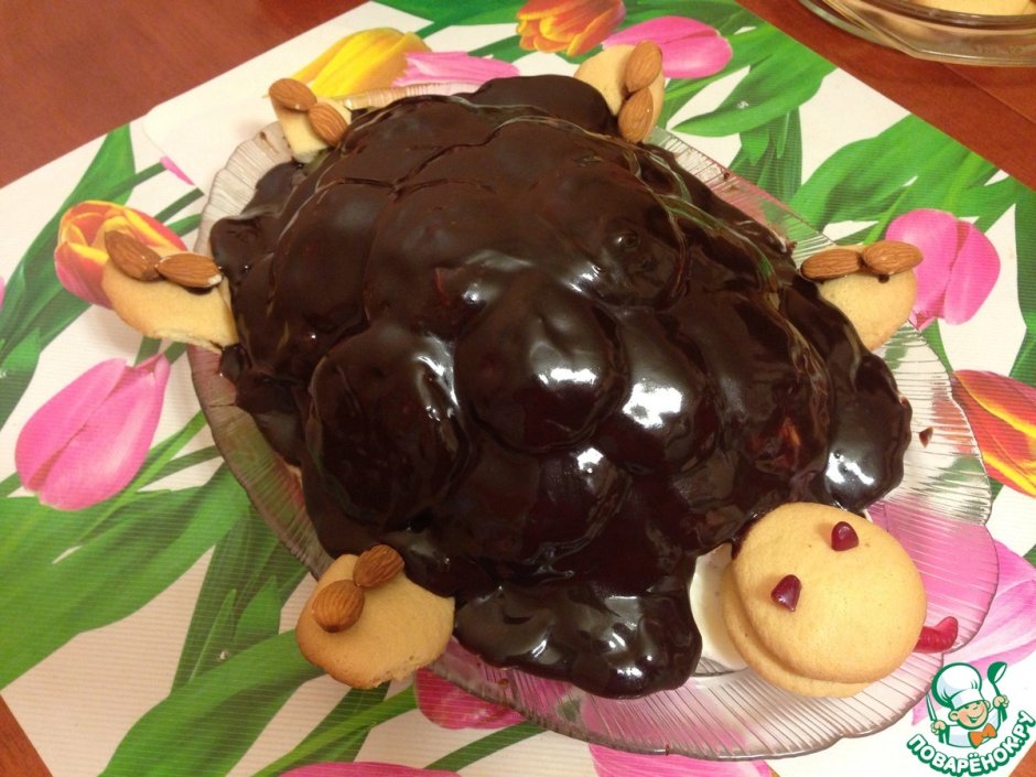 Торт черепаха со сметанным