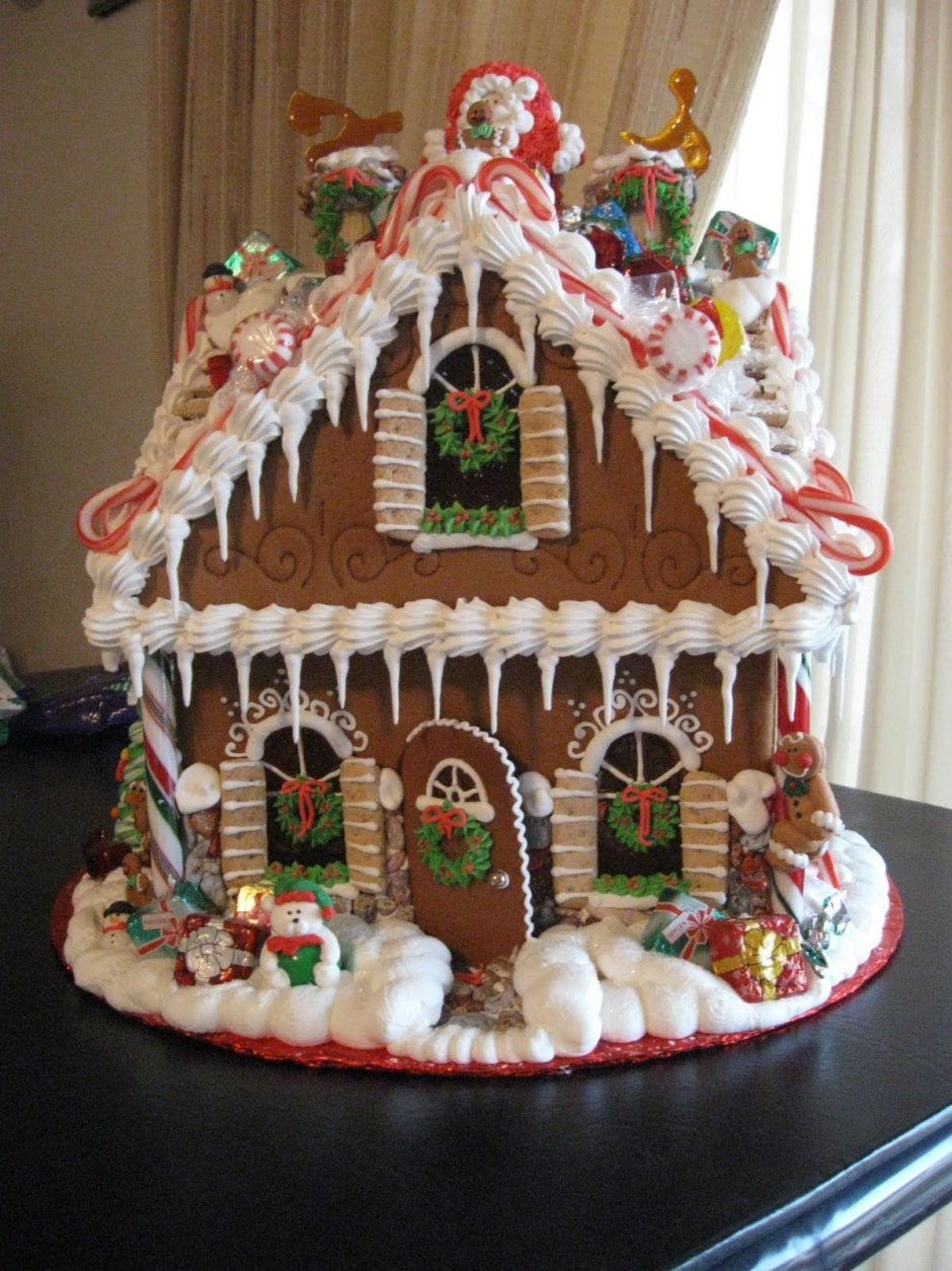 Радужный домик торт