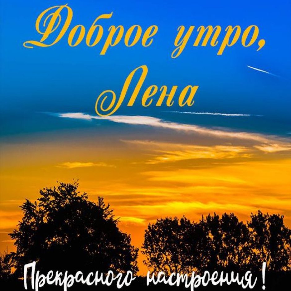 Доброе утро Лена