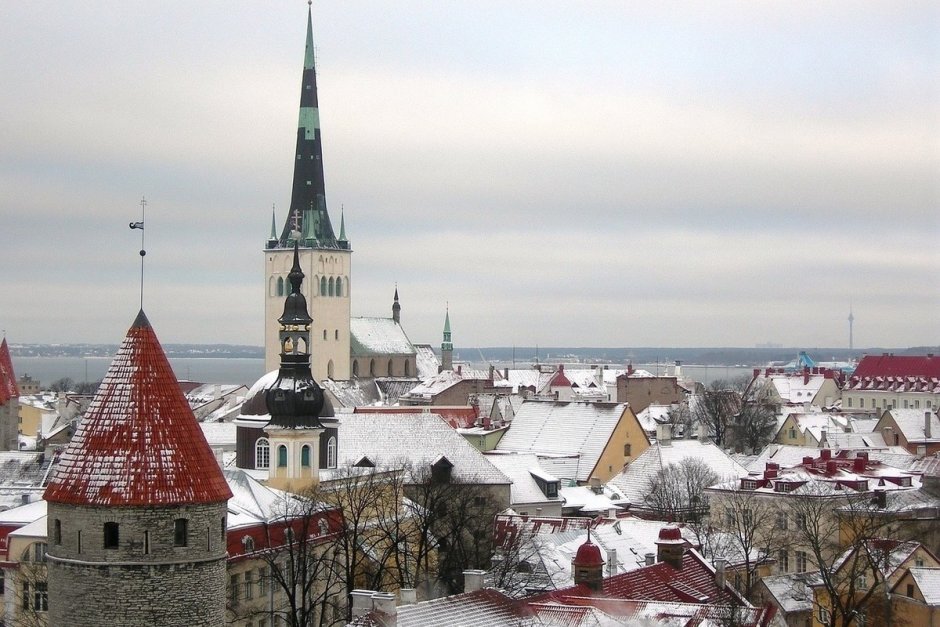 Эстония Таллин зима